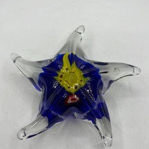 Cobalt Starfish Art Glass